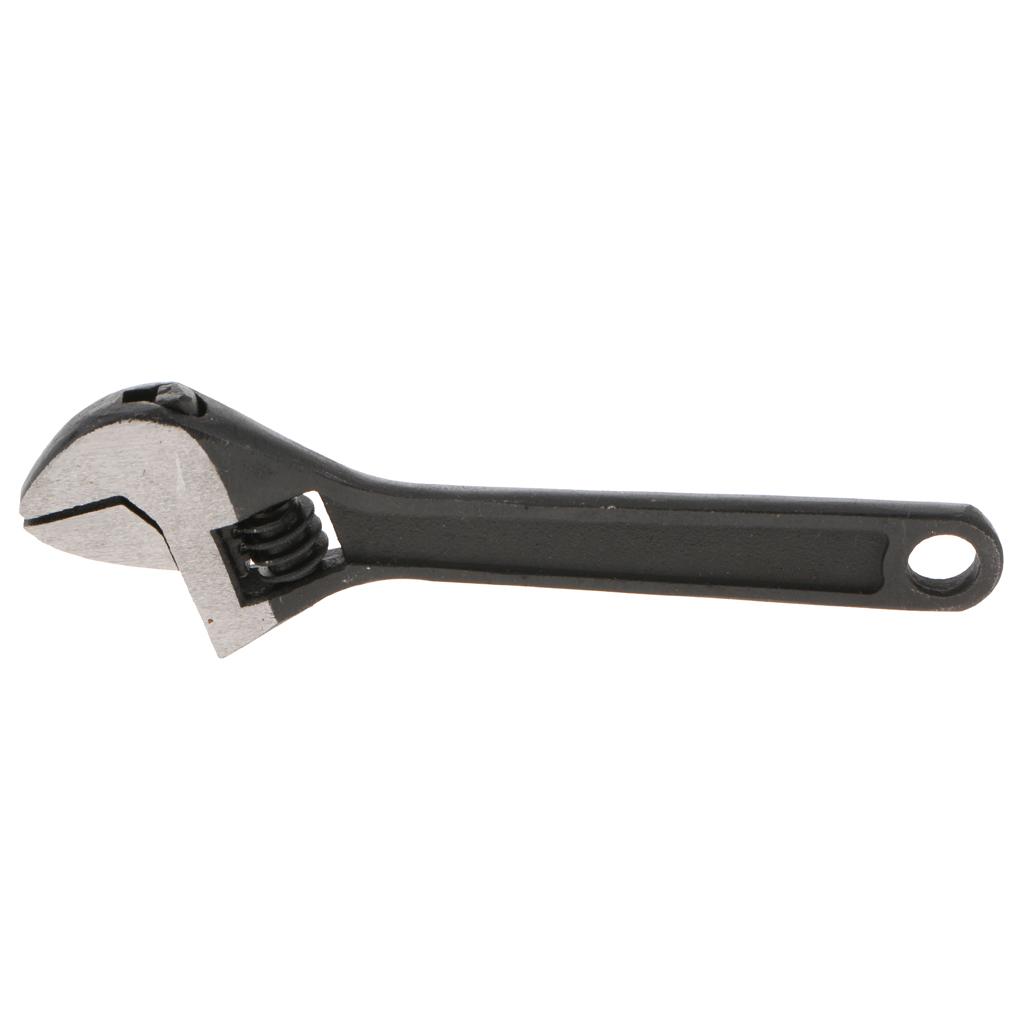 Adjustable Mini Spanner Wrench Short Shank 10mm Opening Steel Wrench 2.5/4In