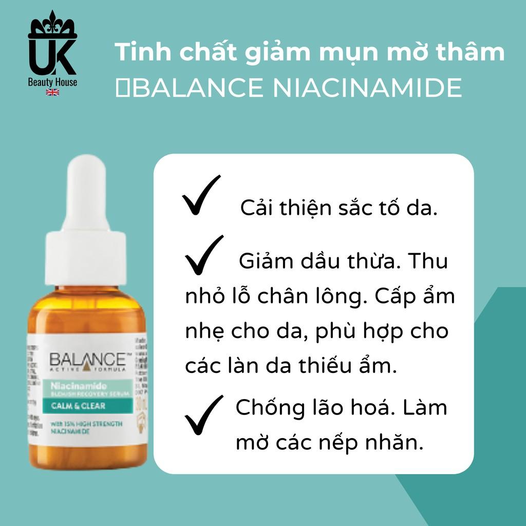 Tinh chất hỗ trợ giảm mụn mờ thâm Balance Active Formula Niacinamide 15% Blemish Recovery Serum 30ML