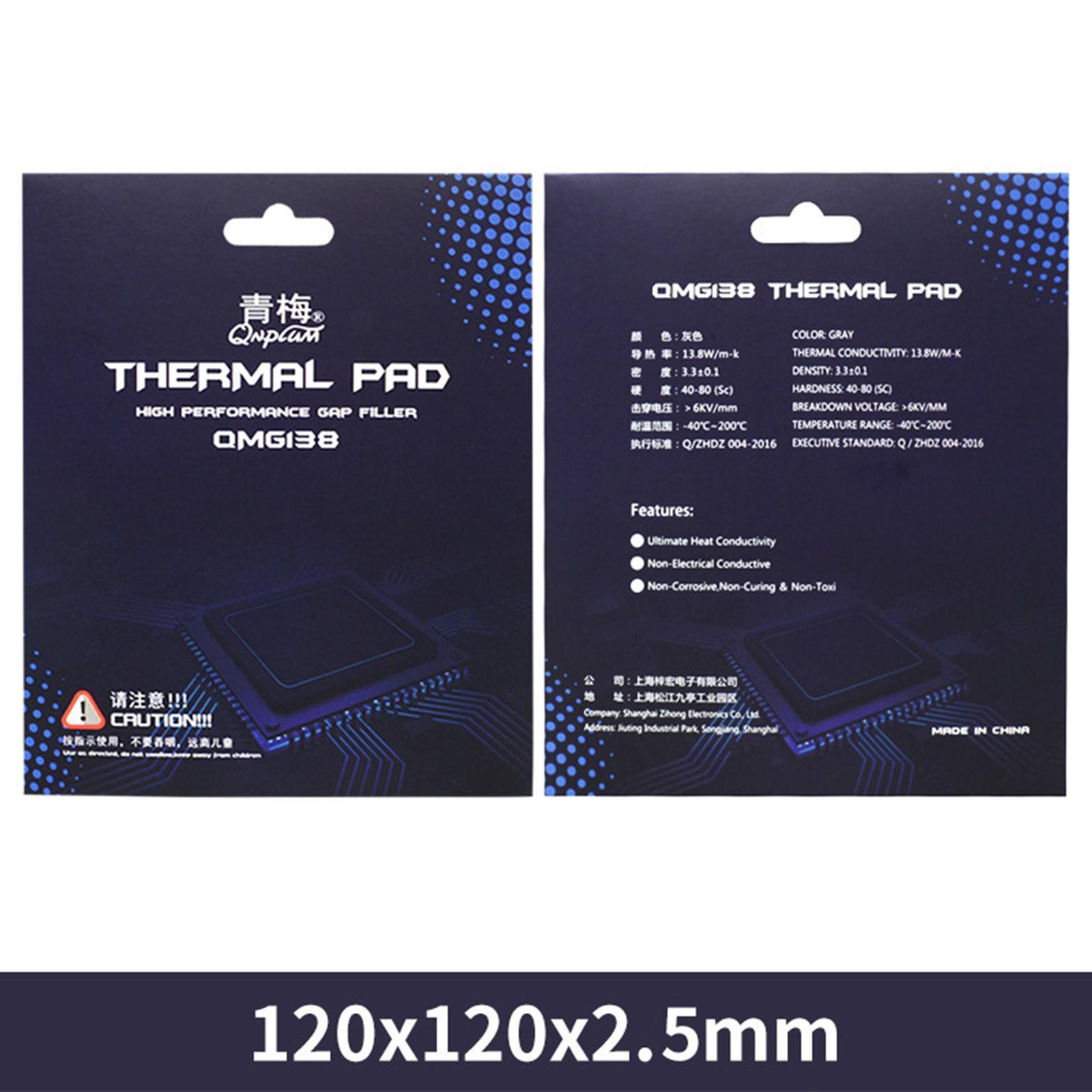 Silicone Thermal Pad 120x120x2.0mm for CPU Coolers GPU/CPU Professional