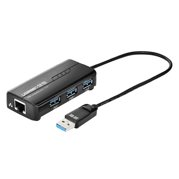 Cáp Chuyển Đổi Ugreen USB 3.0 Sang RJ45 3 x USB 3.0 20265 - Hàng Chính Hãng