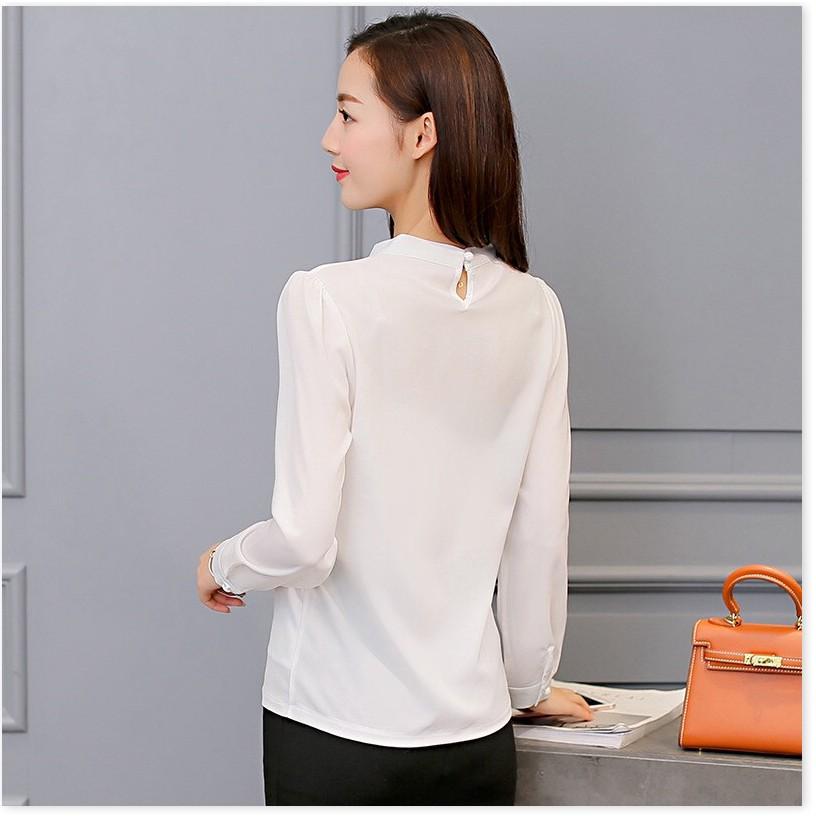 Áo kiểu nữ tay dài quý phái mẫu