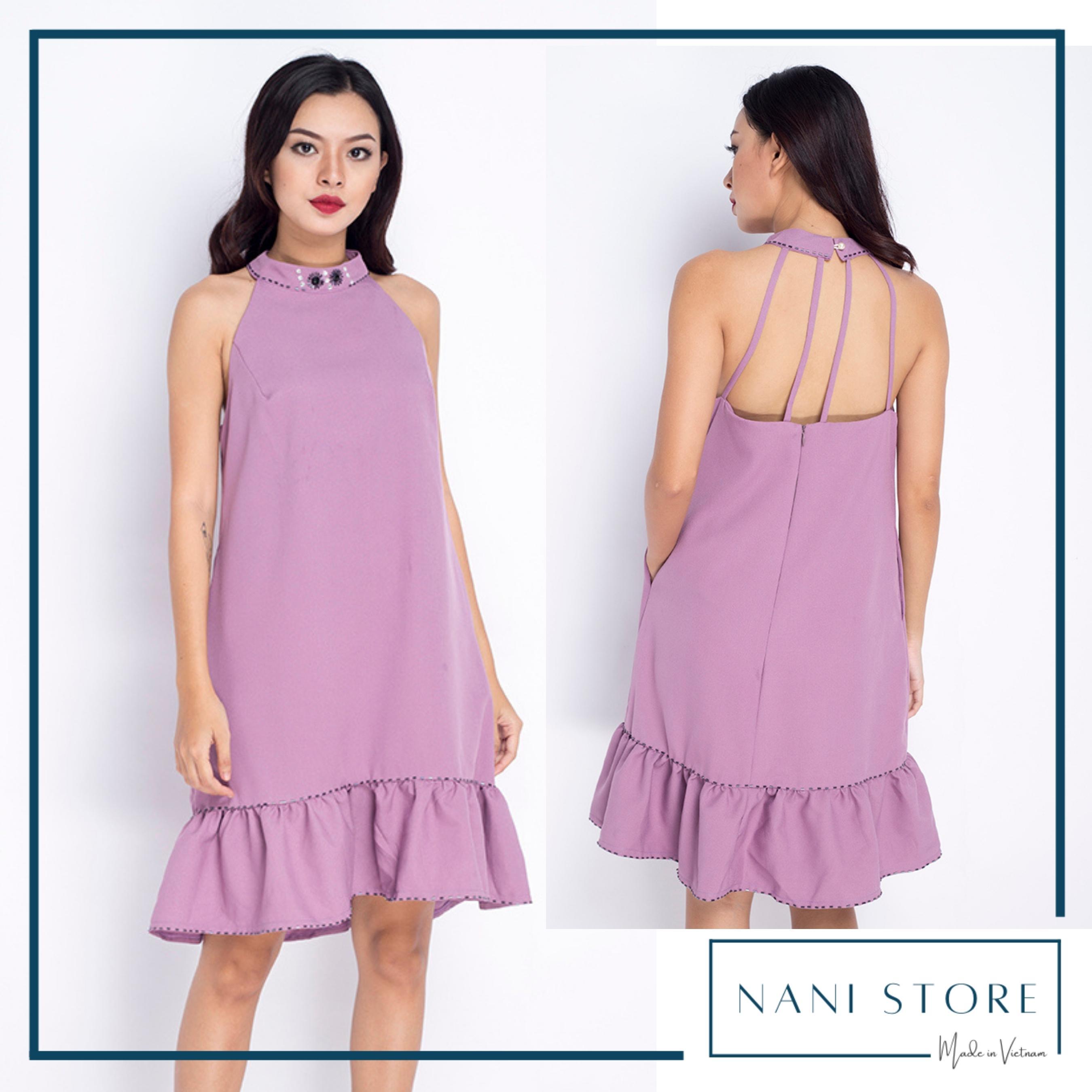 Đầm suông cổ yếm NN160305