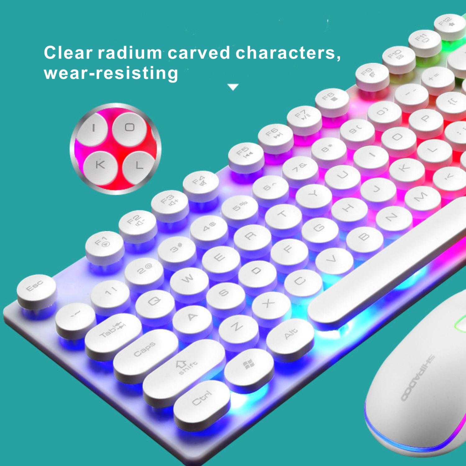 Game Thủ Bàn Phím Chuột Bàn Phù Hợp Với Bộ USB Có Dây LED Nền RGB Đình Chỉ Punk Nút Bàn Phím Và Chuột Cho Máy Tính máy Tính