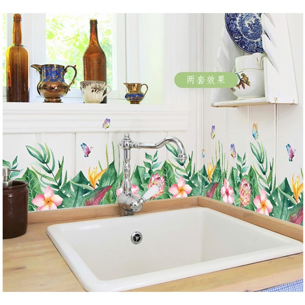 DECAL CHÂN TƯỜNG SẮC MÀU NHIỆT ĐỚI