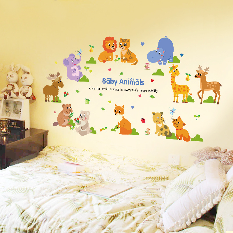 Decal dán tường Babies Aniaml