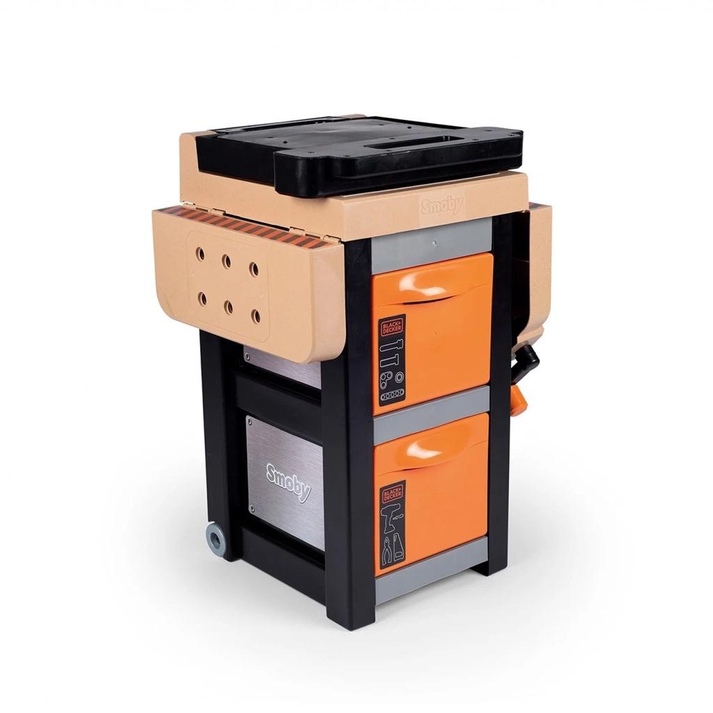 Đồ chơi giáo dục Bàn dụng cụ kỹ sư 37 chi tiết Black + Decker Smoby