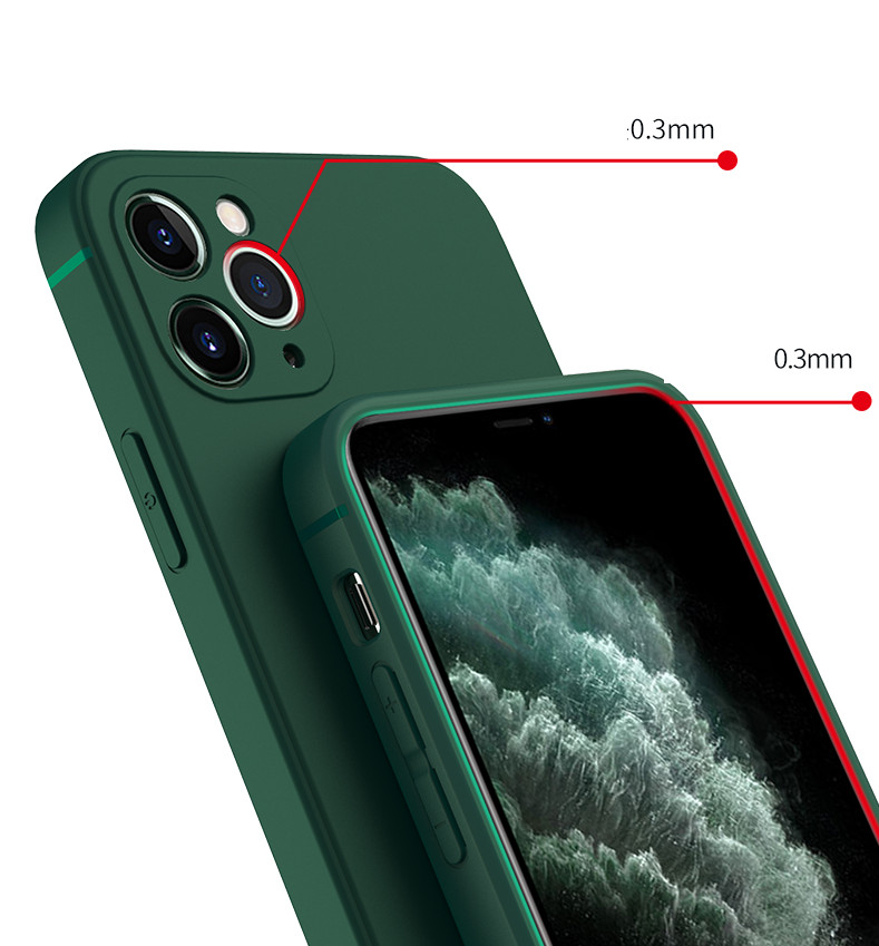 Ốp Lưng TPU Dẻo Viền Vuông Giả iPhone 12 Dành Cho iPhone  11, 11 Pro Max