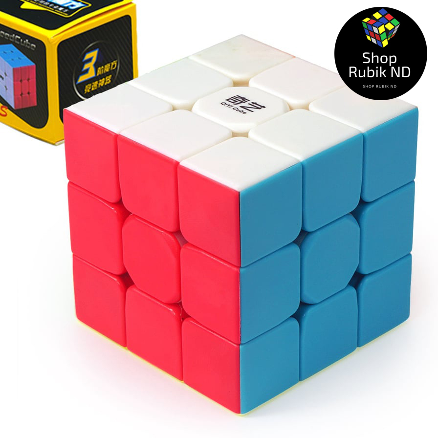 Rubik 3x3 QiYi Warrior S Stickerless Rubic 3 Tầng Không Viền