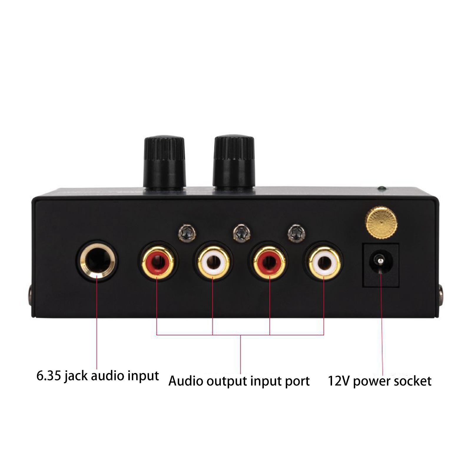 Phono Preamp DC 12V Turntable Preamplifier for  Computers Speakers