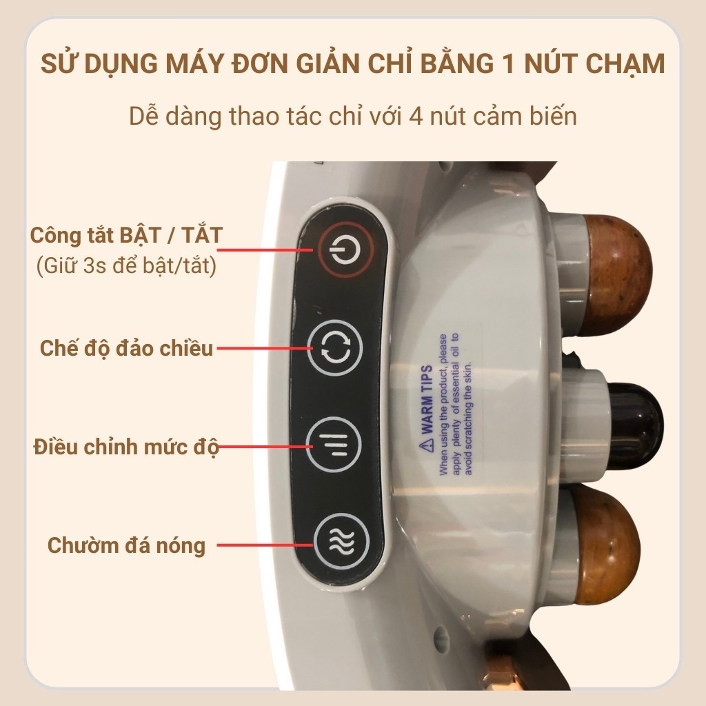 Máy Massage Bụng tan Mỡ, Đai Massage Đánh Tan Mỡ Bụng Cao Cấp Có Đèn Hồng Ngoại Tích Hợp Đá Nóng Giúp tan mỡ bụng