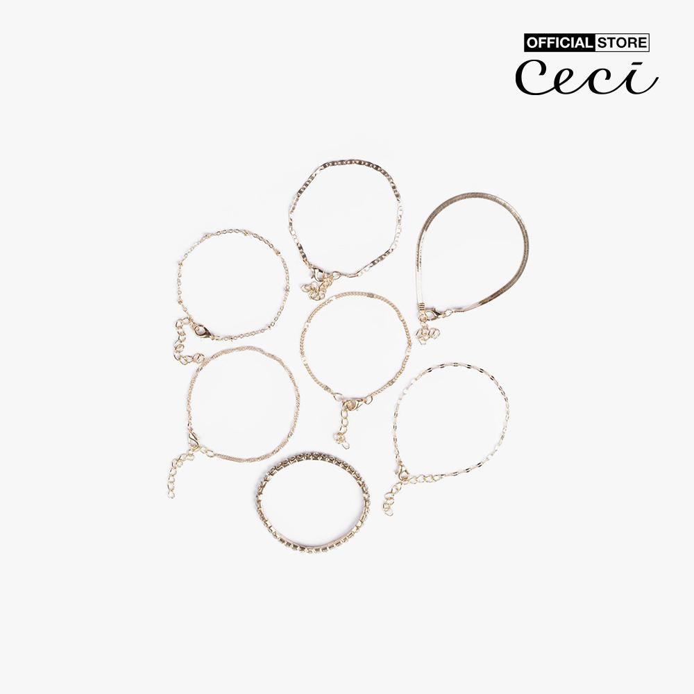 CECI - Bộ 7 vòng đeo tay nữ sợi mảnh thanh lịch CC3-04000012-27
