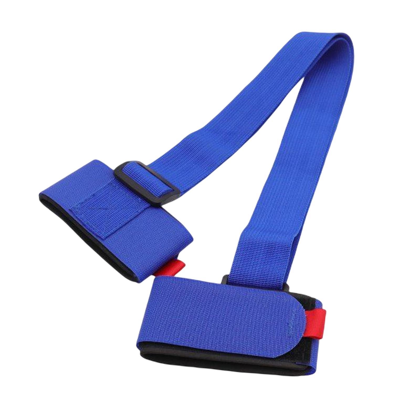 2 Pieces Ski Strap, Nylon Braid Handheld Handle Belt Ski Gear Holder Portable Durable Ski Pole Shoulder Strap for Ski Board Winter Sports