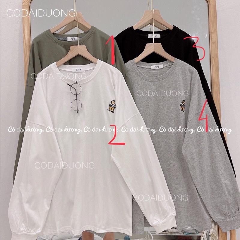 Áo pull thêu hình người dài tay