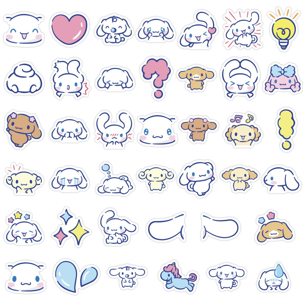 Sticker dán cinnamoroll 30-60 ảnh ép lụa khác nhau/ hình dán cute ngộ cinnamoroll