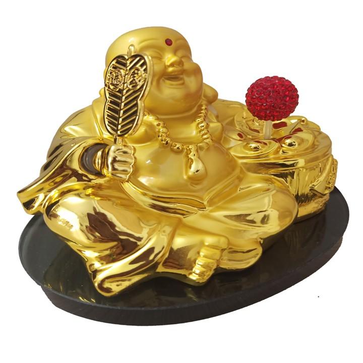 Tượng phật di lặc để taplo kiêm nước hoa ô tô xe hơi cao cấp khử mùi chống say xe cầu an lành hạnh phúc