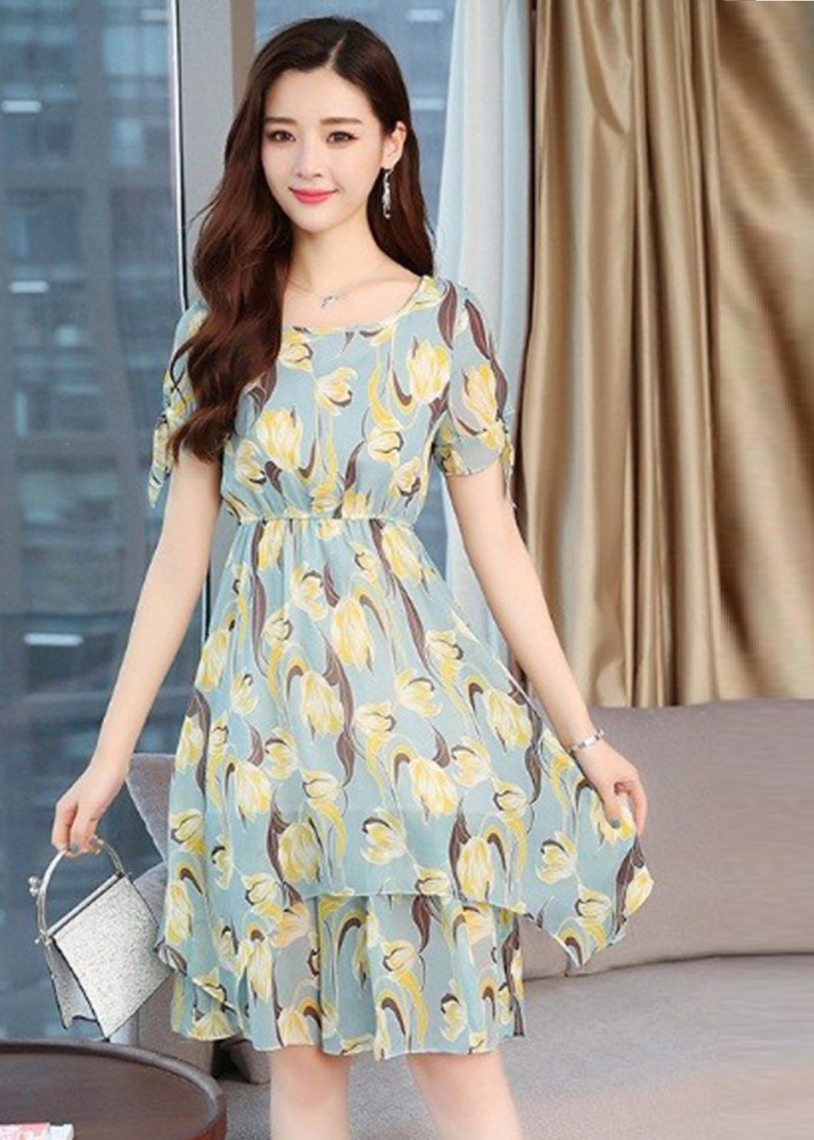 Đầm xòe họa tiết hoa trẻ trung năng động NT8095N1