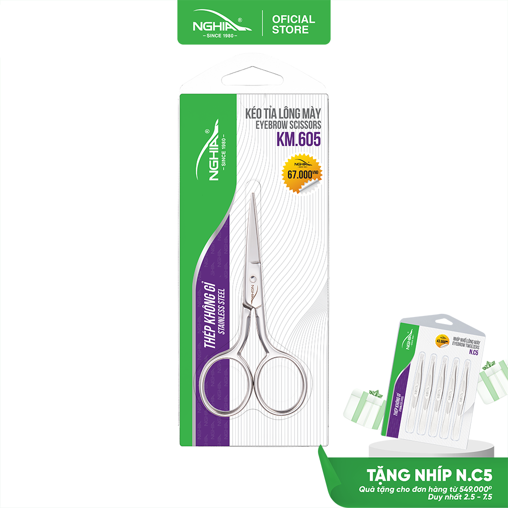 Kéo Cá Nhân Thép Không Gỉ Kềm Nghĩa KM-605