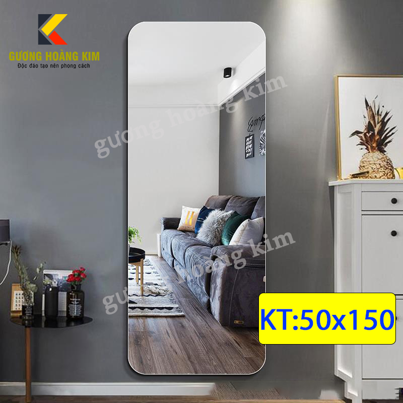 Gương soi toàn thân dán tường hoặc treo tường cấp cấp kích thước 50x150cm - HK-5004 Mirror