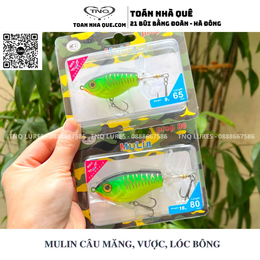 Mồi lure MULIN câu vược, măng, lóc bông TNQ LURES TOÁN NHÀ QUÊ