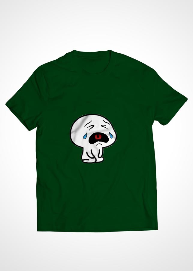Áo thun cặp đôi Cotton màu xanh rêu in hình mẫu 32