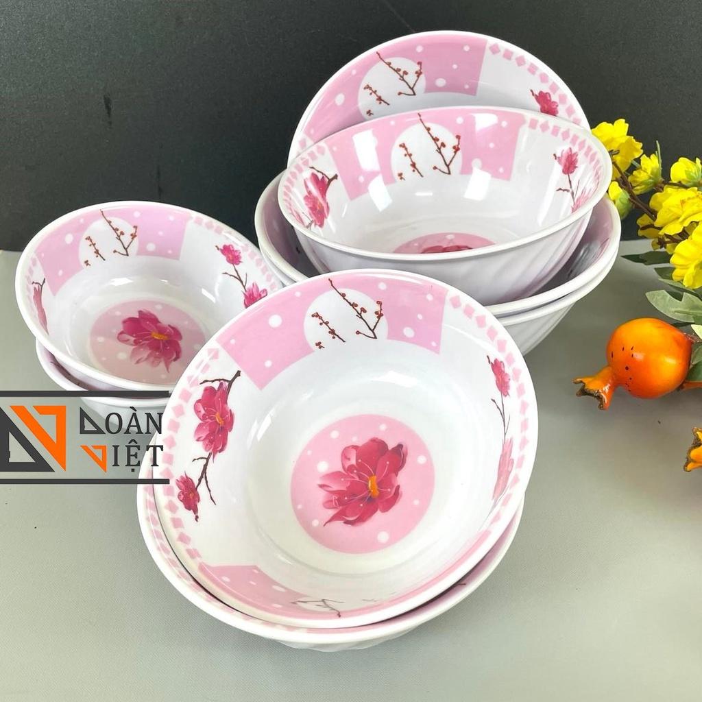 TÔ Melamine bộ [TÔ XOẮN] cao cấp NHIỀU SIZE - HÀNG VIỆT NAM CHẤT LƯỢNG CAO,c hịu nhiệt tốt, bóng đẹp, HOA VĂN SANG TRỌNG