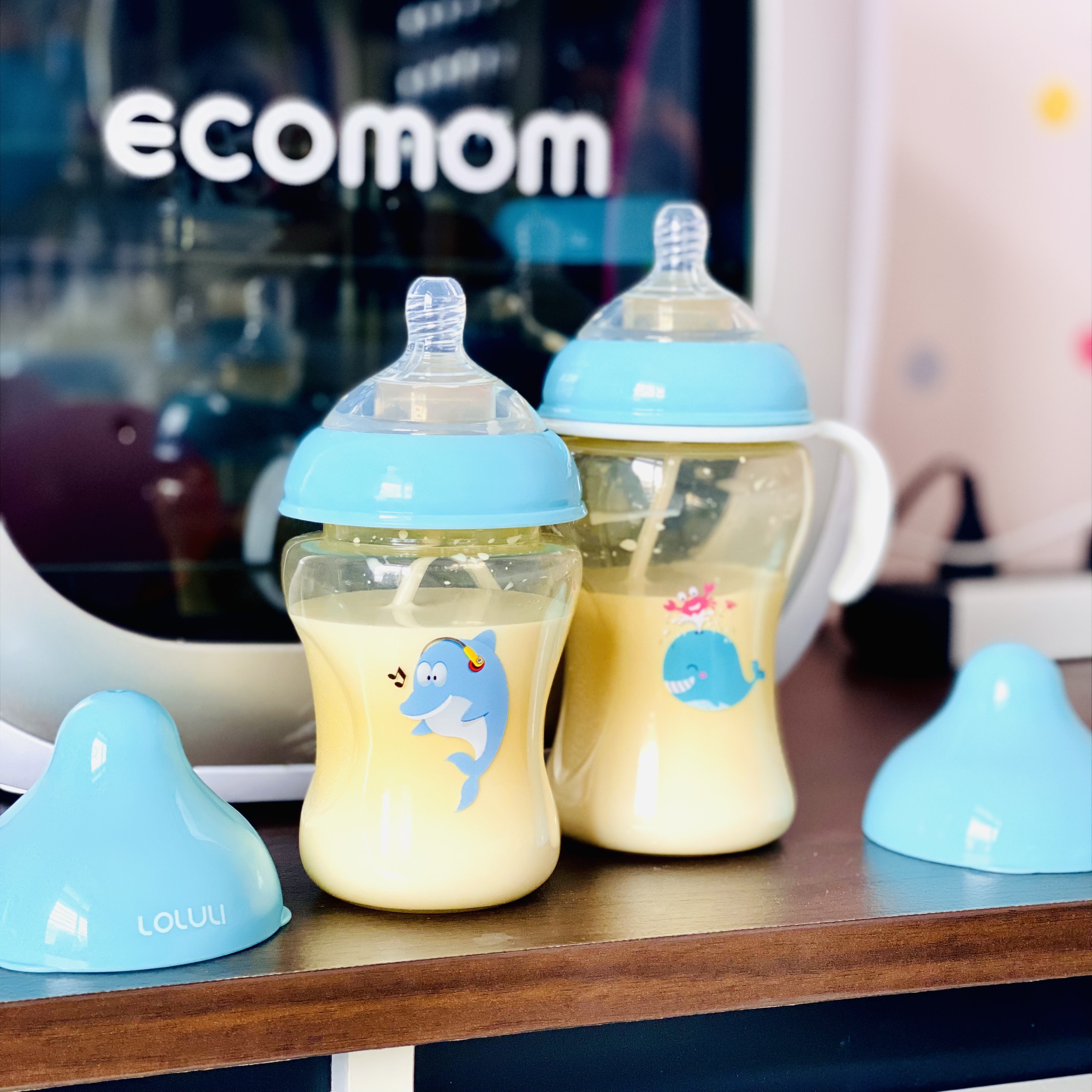Bình Sữa Loluli PP Cổ Rộng Chống Sặc Cho Bé Chính Hãng - 300ml