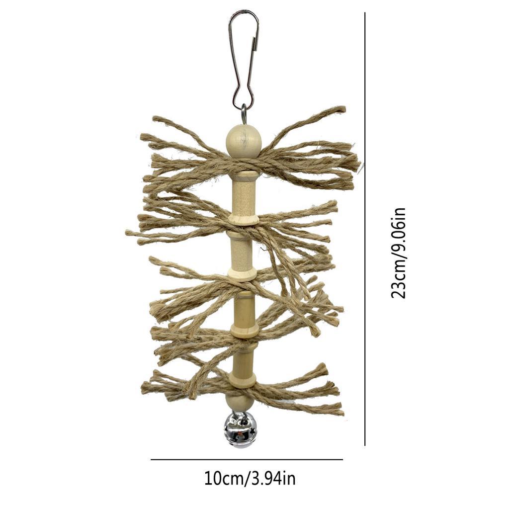 Bird Swing Toy Chewing Hanging Hammock Swing Bell Climbing Ladder Toys 8 Pack