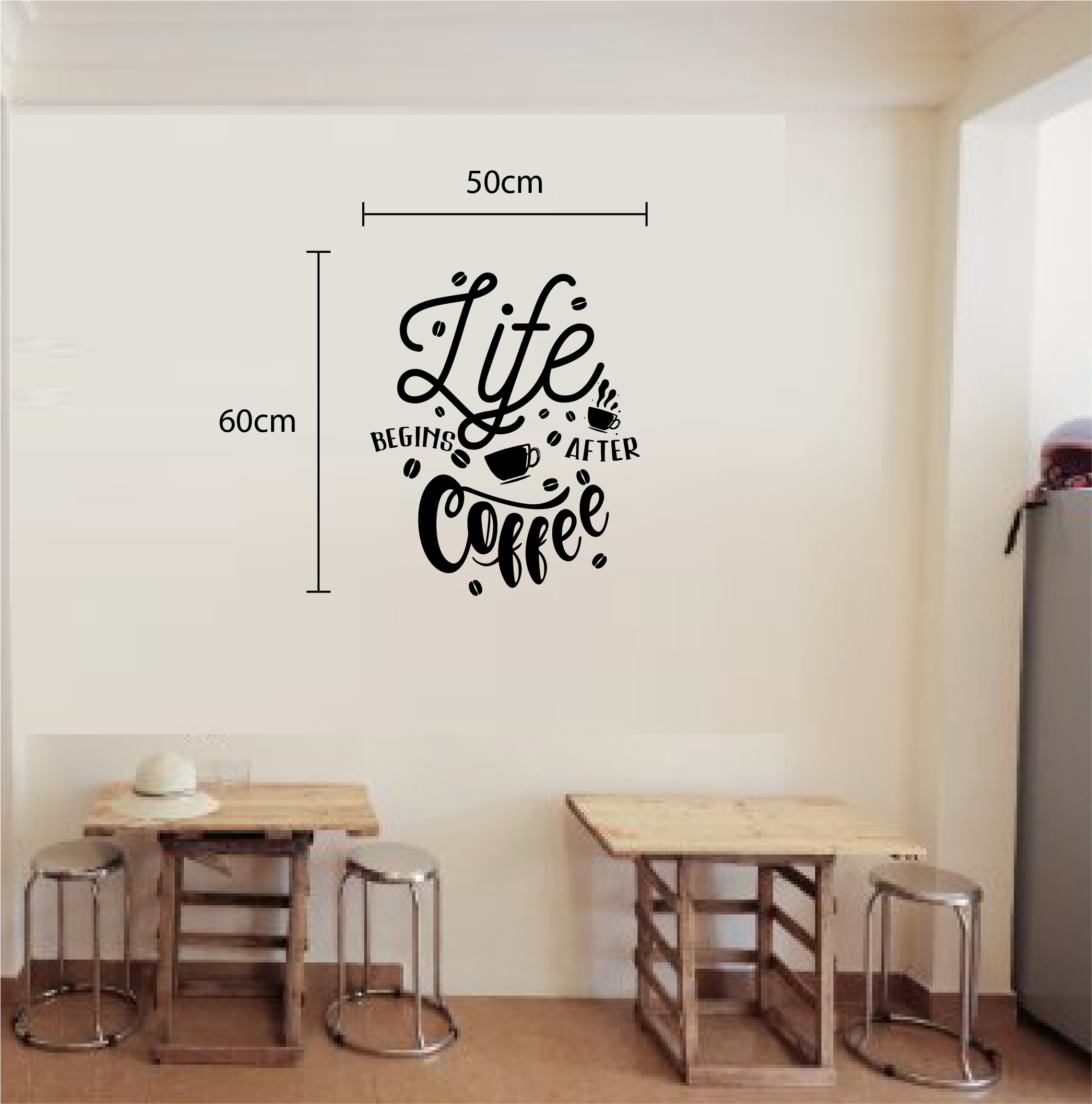 Decal trang trí quán số 1