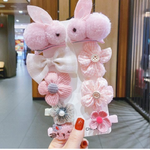 Set 9 Kẹp Tóc 2 Con Thỏ