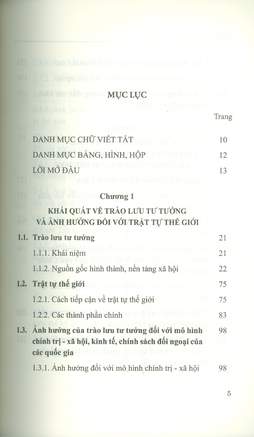 Các Trào Lưu Tư Tưởng Trong Thế Giới Hiện Nay Và Tầm Nhìn Đến Giữa Thế Kỷ 21