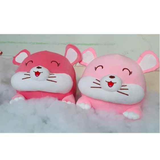 Thú nhồi bông chuột hamster đang yêu - Size từ 50cm đến 90cm - Quà tặng gấu bông chuột hamster làm gối ôm êm mịn cho bé