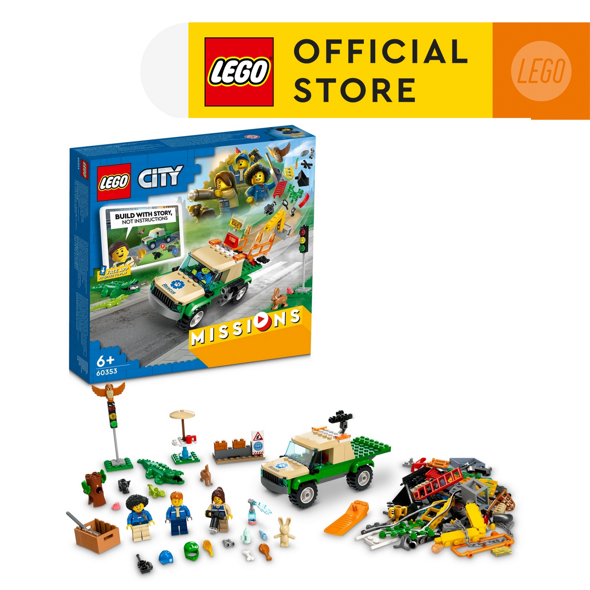 LEGO City 60353 Nhiệm Vụ Giải Cứu Động Vật Hoang Dã (246 chi tiết)