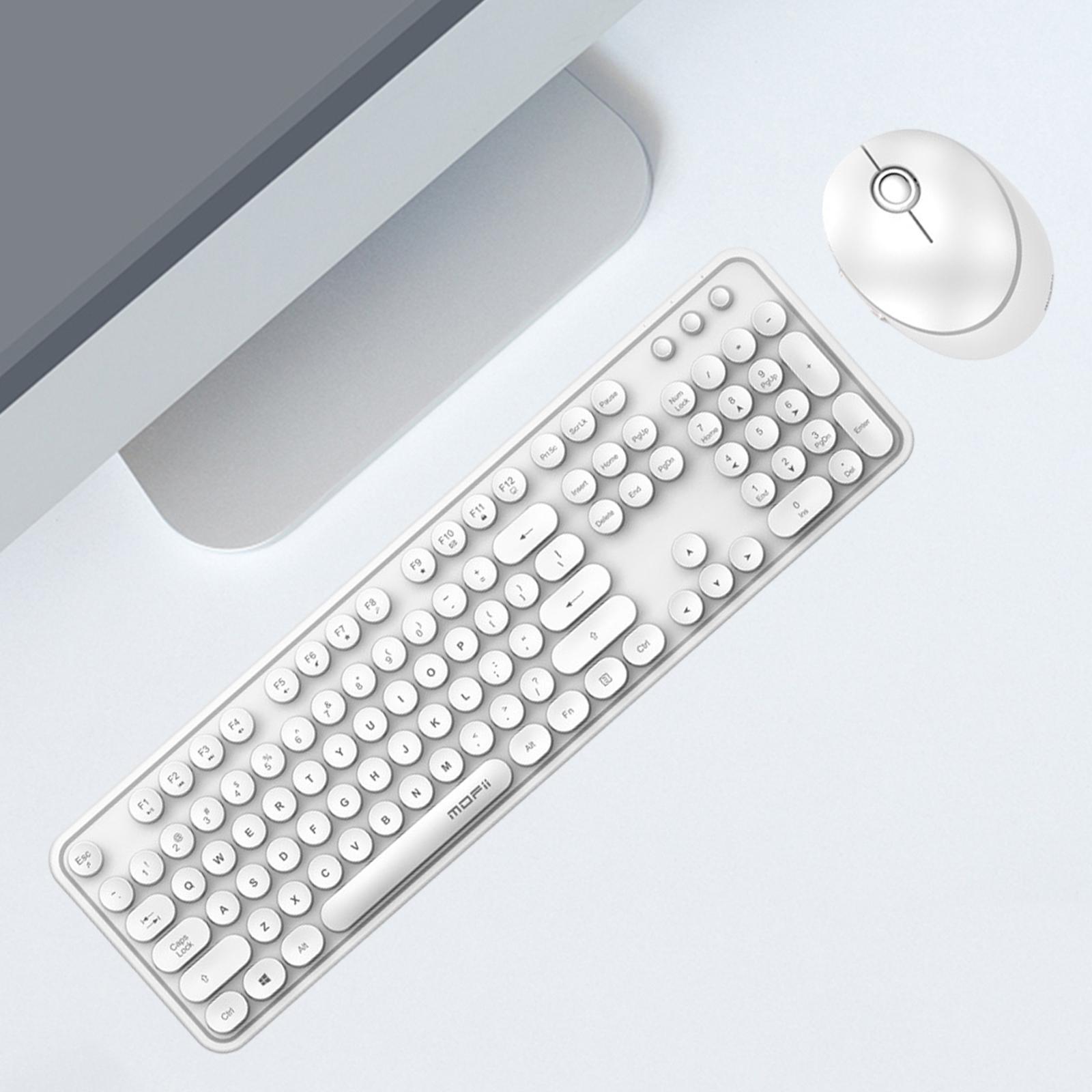 Mini Wireless 2.4G Keyboard With Mouse With White