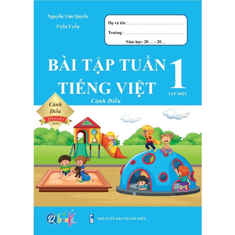 Sách - Combo Bài Tập Tuần Lớp 1 Cả Năm - Toán và Tiếng Việt - Cánh Diều (4 cuốn)