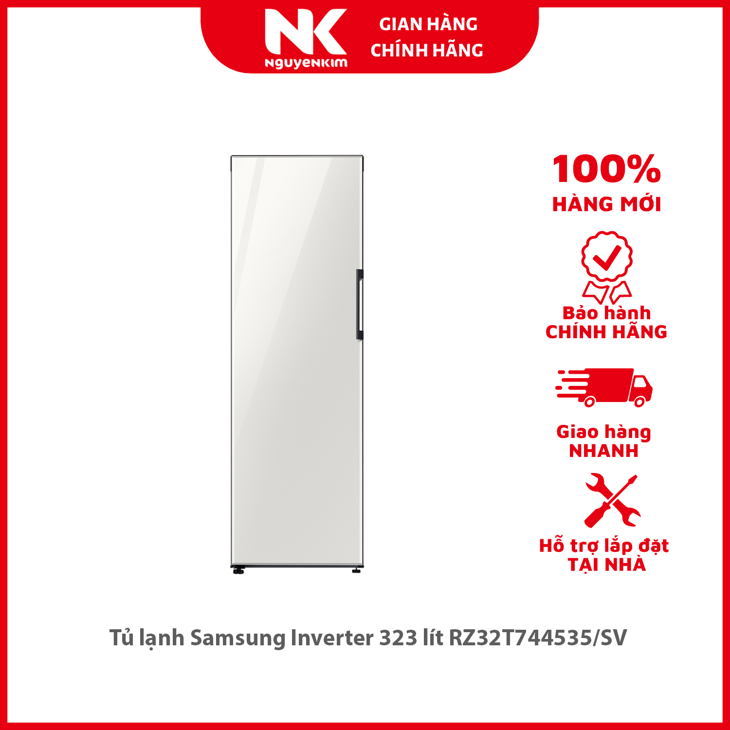 Tủ lạnh Samsung Inverter 323 lít RZ32T744535/SV - Hàng chính hãng [Giao hàng toàn quốc]