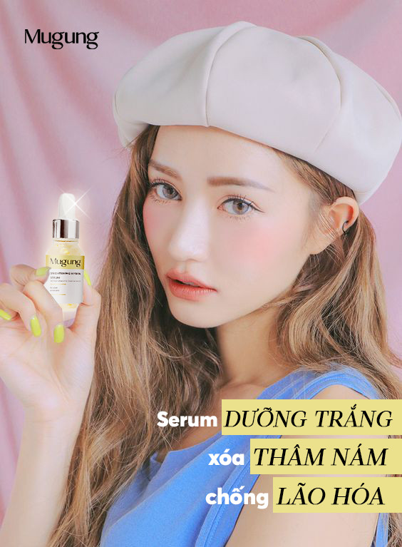 Mugung Serum Dưỡng Trắng tinh chất vàng 24K Brightening Hydra serum (Vitamin C + Hyaluronic Hydrating + Gold Collagen) Giúp Sáng Da, Mờ Thâm, Dưỡng Ẩm, Làm Chậm Quá Trình Lão Hóa 