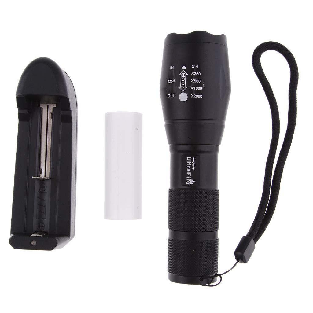Portable Handheld LED Flashlight with Adjustable Focus Lamp for Camping