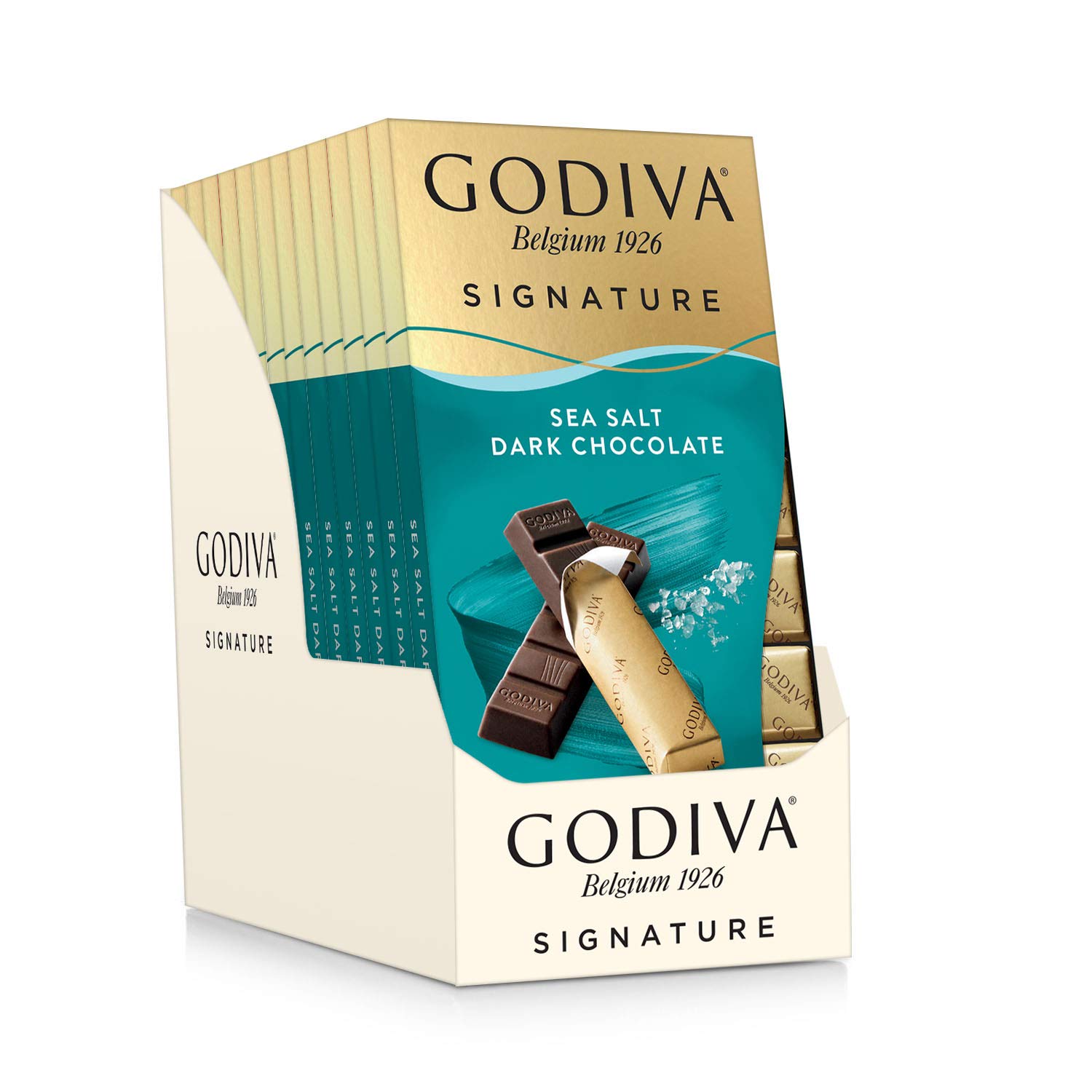 Chocolate Bars ngon nhất thế giới GODIVA Signature : Sea Salt Dark Chocolate 90g