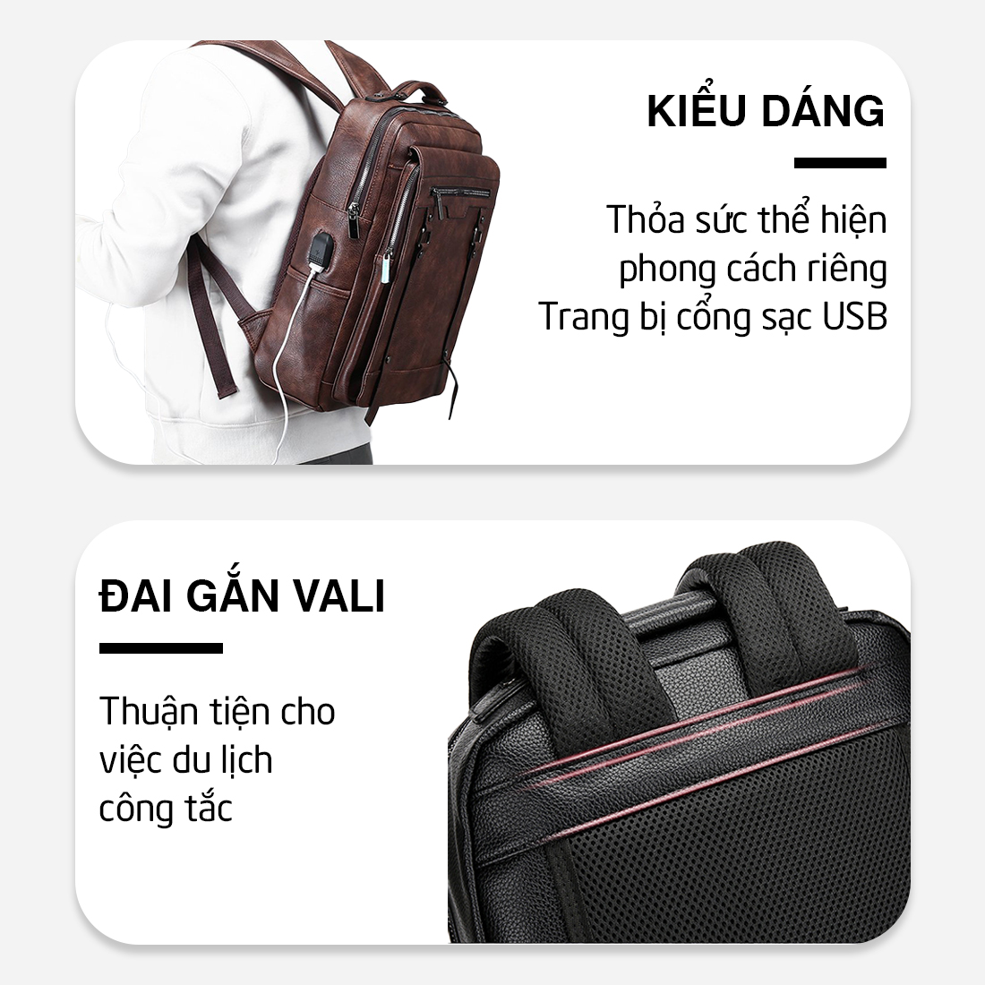 Balo Nam Nữ MENDO - Balo thời trang, đựng vừa laptop 15,6 inch - B8044