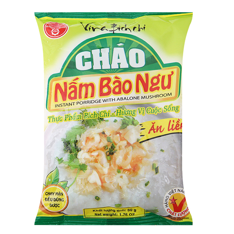 Thùng 50 Gói Cháo Nấm Bào Ngư Ăn Liền Bích Chi (50g/Gói)