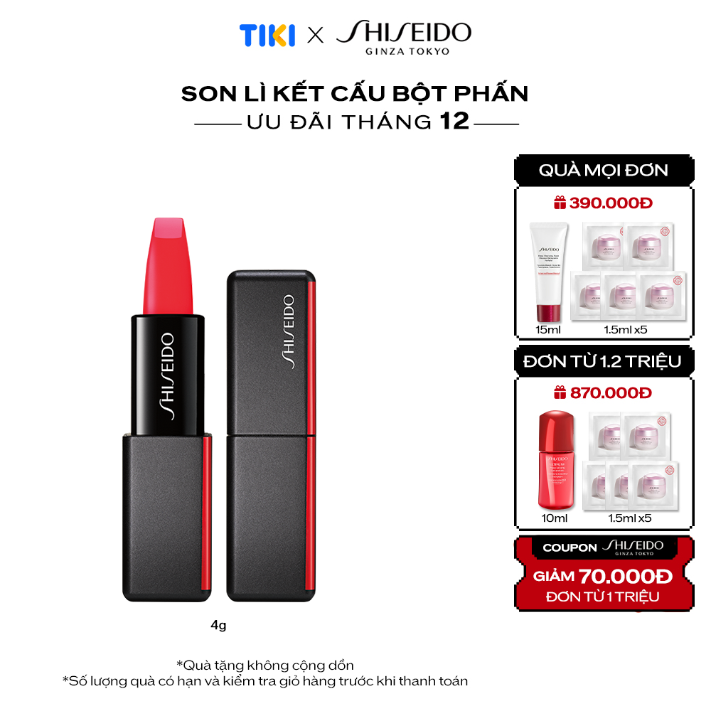 Son Lì Kết Cấu Bột Phấn Shiseido Modernmatte Powder Lipstick