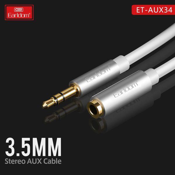 Nối dài tai nghe dài 1m, dây nối dài thêm cho tai nghe Earldom chân tròn 3.5 mm, dùng cho Dj Mixer amply điện thoại ra loa AUX34 - Hàng chính hãng