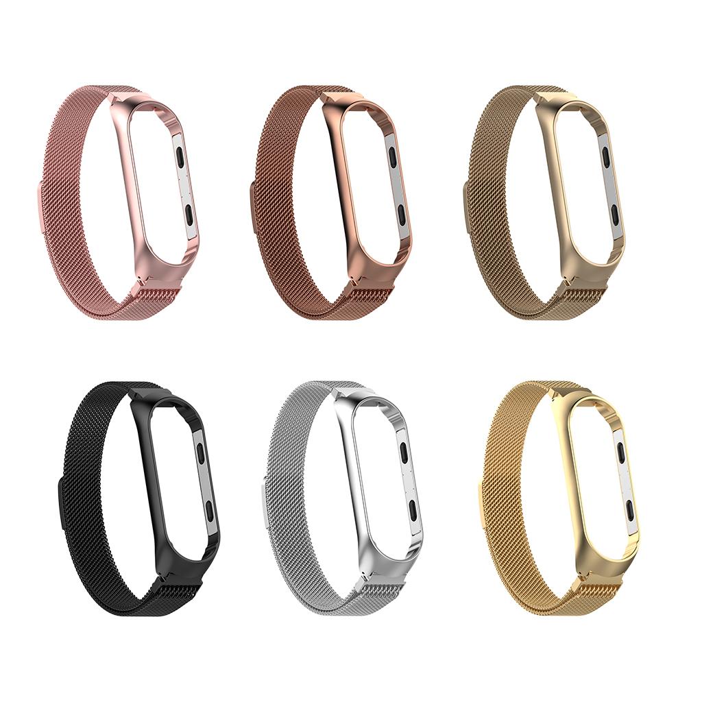 Stainless Steel Replacement Band Fitness Sports Activity Bracelet Wristband for Xiaomi Mi Band 3,Mi Band 4