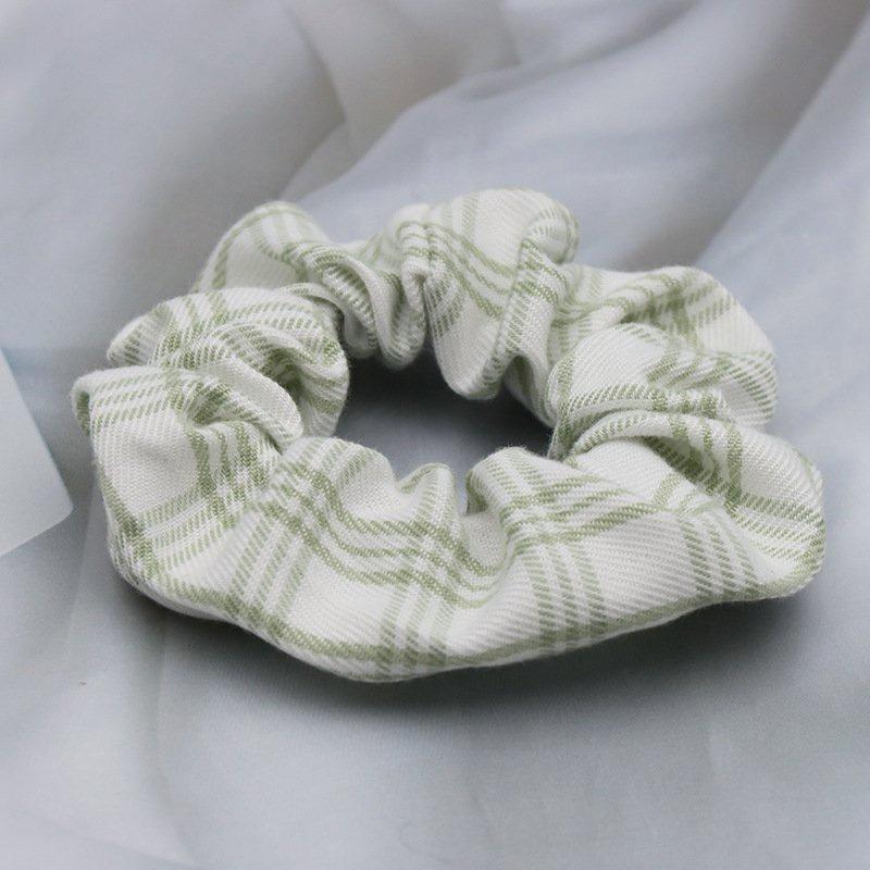Scrunchies buộc tóc  nhiều họa tiết; tông màu xanh lá nữ tính thanh lịch PK705