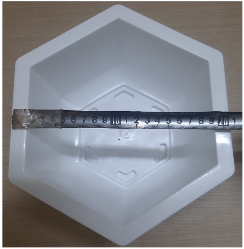 20 Chậu Nhựa Bonsai Lục Giác 250x150 Trồng Hoa, Cây Cảnh - Màu Trắng