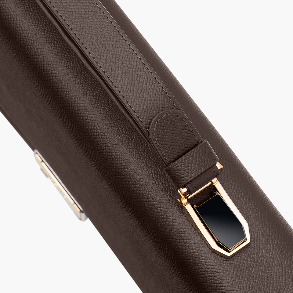 Cặp Xách Nam Công Sở Khóa Số Da Bò Vân Epsom CTS26