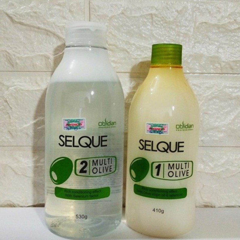Thuốc uốn lạnh oliu Obsidian Professional Selque Multi Olive Perm Hàn Quốc 410g/530ml tặng kèm móc khoá