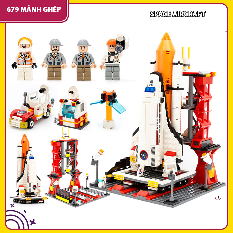 Đồ chơi Lắp ráp bộ Trung Tâm điều khiển Tàu Vũ Trụ - Amazingbricks 8815 AEROSPACE SERIES AIRCRAFT LAUNCH CENTER