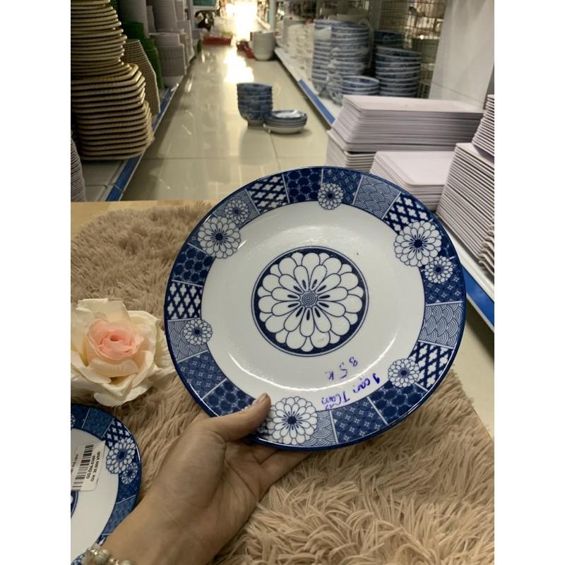 Dĩa thổ cẩm trắng bông