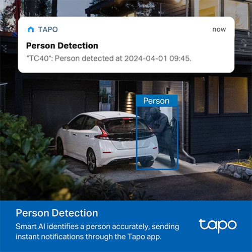 Camera ngoài trời TP-Link Tapo Outdoor Pan/Tilt Home Security Wifi 1080p Full HD TC40 - Hàng chính hãng
